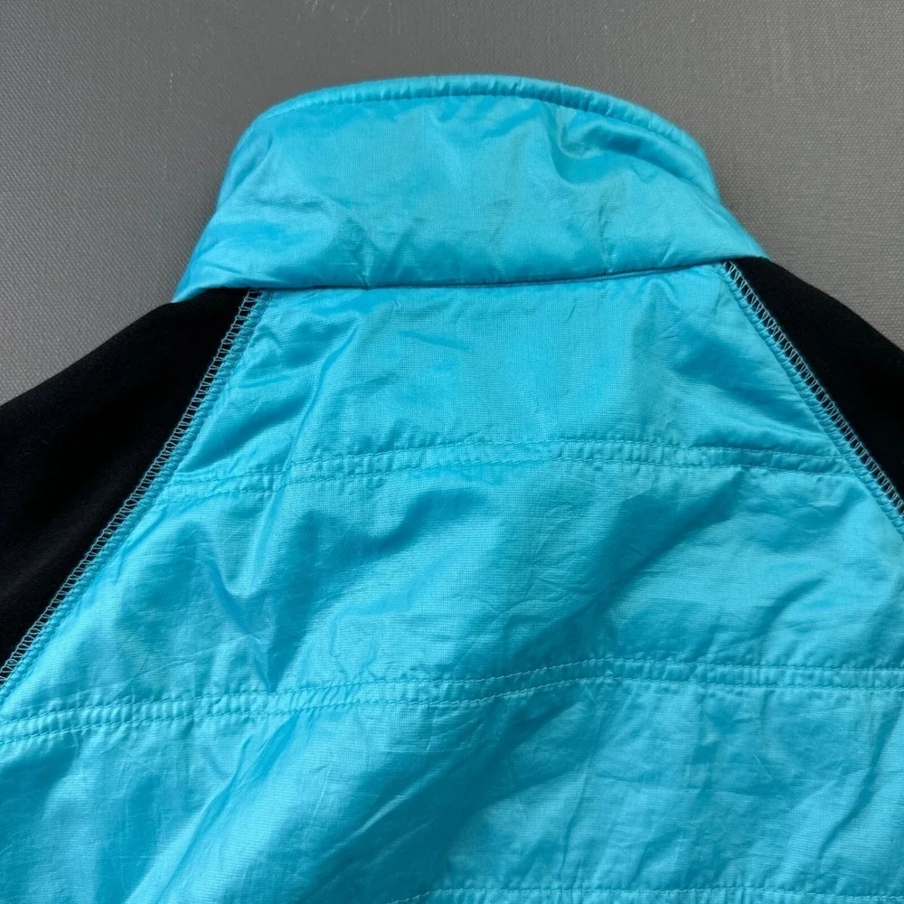 Rossignol Kids Girls 12 Blue Black Quilted Fleece Full Zip Ski Jacket Winter